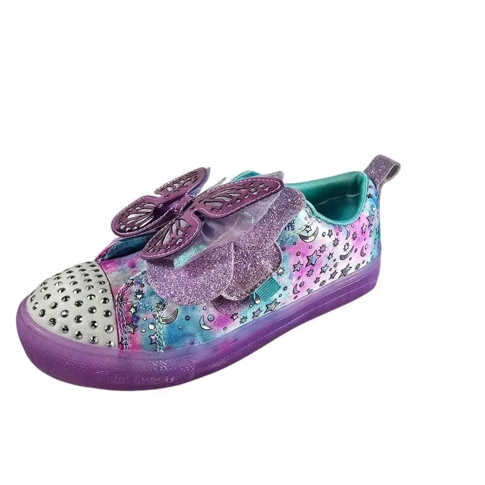 Skechers Kids Sneakers with Pink and Purple Butterfly